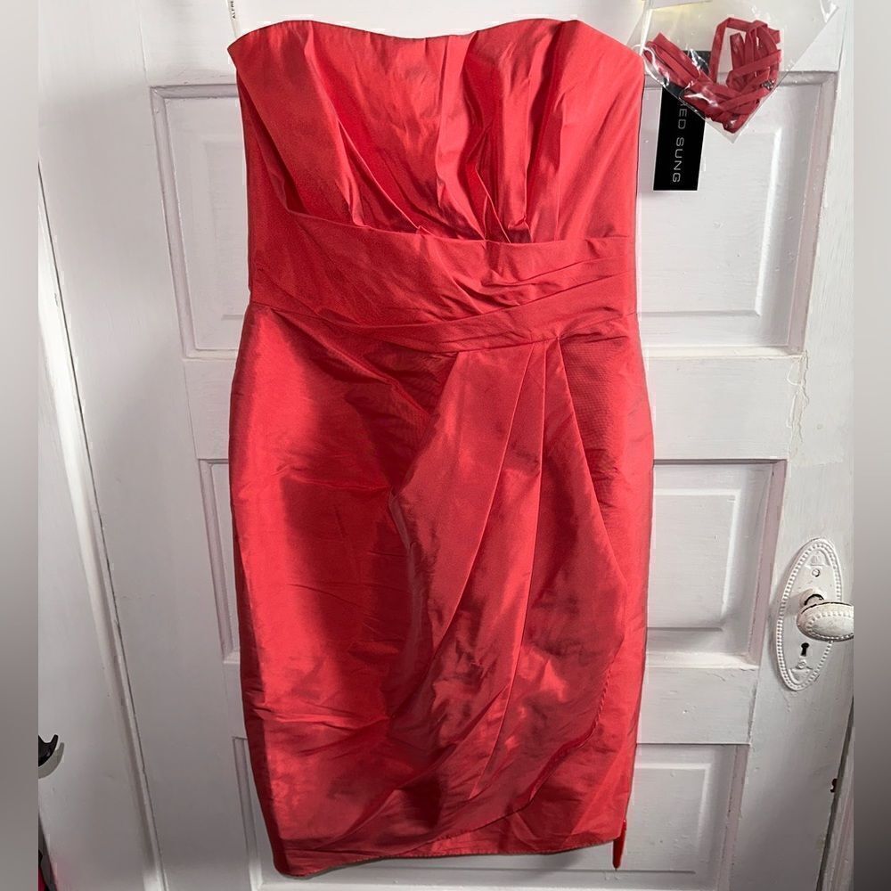 NWTs Alfred Sung Strapless Cocktail Dress Size 8